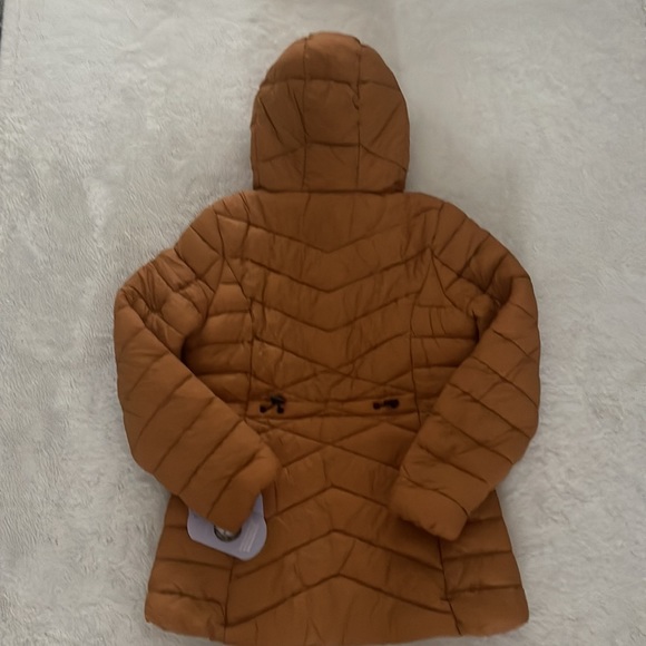 Madden Girl Women's Hooded Puffer Jacket in Khaki, Medium - Picture 9 of 15